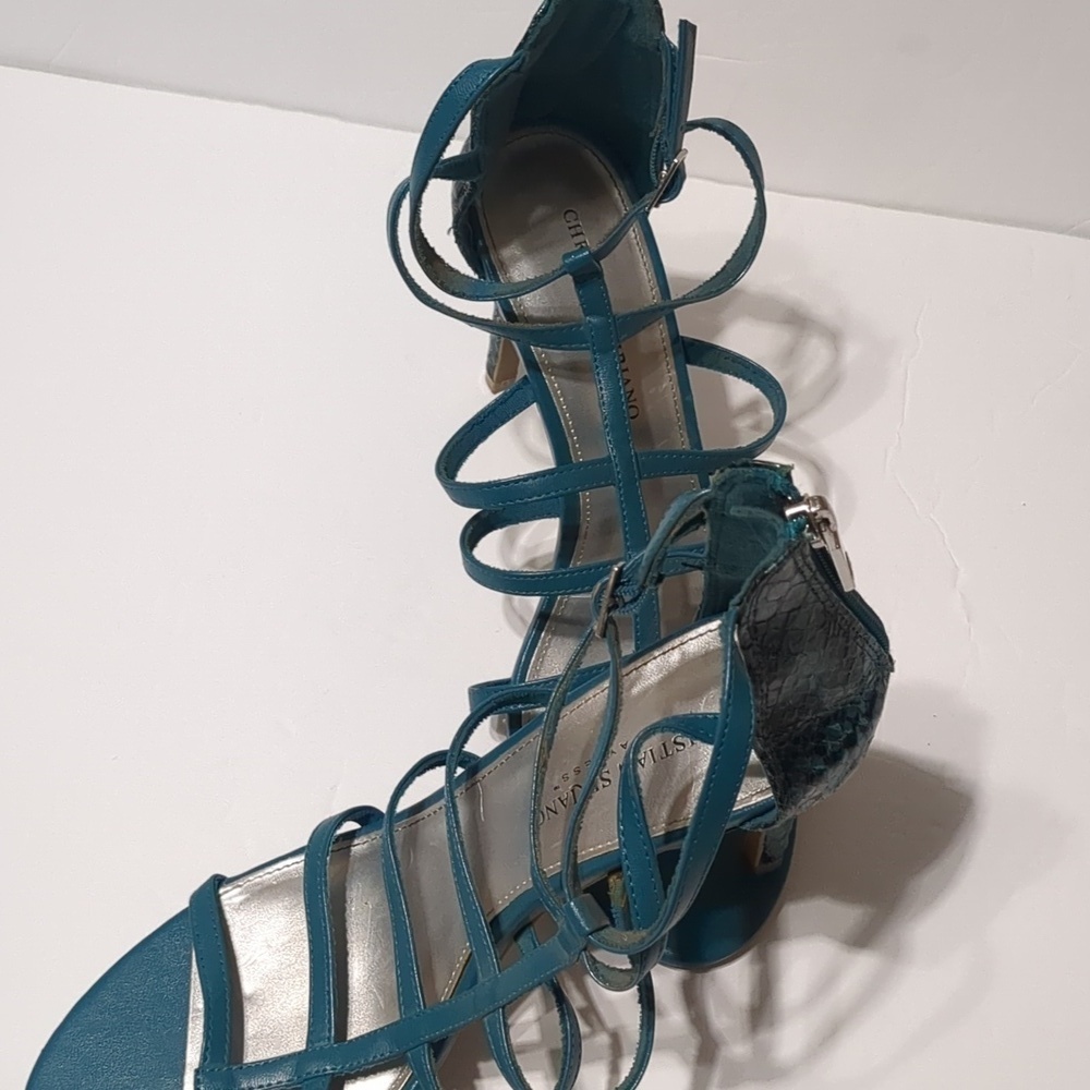 Christian Siriano for Payless aqua blue heels sandals women size 9.5 - Picture 8 of 15